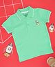 Pantaloons Baby Cotton Half Sleeves Solid Polo Tee - Mint
