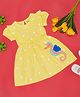 Pantaloons Baby Cotton Half Sleeves Polka Dots Printed Dress - Yellow