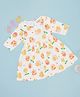 Pantaloons Baby Cotton Half Sleeves Snials Printed Dress - White
