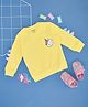 Pantaloons Baby Cotton Full Sleeves Unicorn Printed Sweatshirt - Yellow