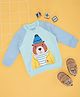 Pantaloons Baby Cotton Full Sleeves Bear  Printed Sweatshirt - Blue