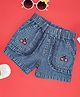 Pantaloons Baby Solid Denim Shorts - Navy Blue