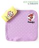 Babyoye Disney Interlock Knit Wash cloth L 28 cm x B 28 cm with Bambi & Marie Graphic Pack Of 2 - Purple & Yellow