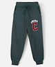 Nap Chief Text Embroidered Joggers - Green