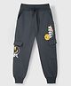 Nap Chief Urban Style Smiley Text Printed Cargo Joggers - Dark Grey