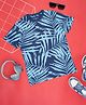 Pantaloons Junior Half Sleeves Tropical Printed Tee - Blue