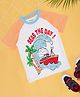 Pantaloons Junior Half Sleeves Graphic Printed Tee - White