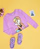 Pantaloons Junior Cotton Warner Bros Featuring Full Sleeves Looney Tunes Printed Tee - Violet