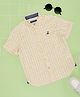 Pantaloons Junior Cotton Half Sleeves Checked Shirt - Yellow