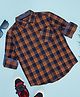 Pantaloons Junior Cotton Full Sleeves Checked Shirt - Orange