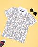 Pantaloons Junior Cotton Half Sleeves Graphic Printed Polo Tee - White