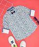 Pantaloons Junior Cotton Full Sleeves Floral Printed Shirt With Bow - White
