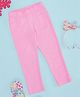 Pantaloons Junior Cotton Solid Leggings - Pink