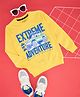 Pantaloons Junior Cotton Full Sleeves Text & Car Printed Sweatshirt - Yellow