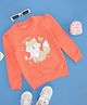 Pantaloons Junior Cotton Full Sleeves Graphic Printed Sweatshirt - Peach