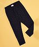 Pantaloons Junior  Cotton Foil Dots Printed Leggings - Navy Blue