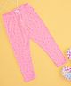 Pantaloons Junior Cotton Polka Dots Printed Leggings - Pink