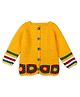 Windrop Solutions Wool Full Sleeves Crocheted Floral Designed Sweater - Yellow