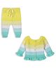 Windrop Solutions Wool Crocheted Full Sleeves Striped Sweater & Pajamas - Multi Colour