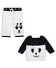 Windrop Solutions Full Sleeves Colour Blocked Panda Face Designed Crocheted Sweater With Coordinating Pajama Set - White