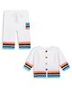 Windrop Solutions Full Sleeves Striped Crocheted Sweater With Coordinating Pajama Set - White