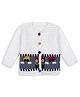 Windrop Solutions Wool Full Sleeves Crochet Vehicle Embroidered Sweater - White