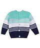 Windrop Solutions Wool Full Sleeves Crochet Striped Sweater - Multi Colour