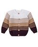 Windrop Solutions Wool Full Sleeves Crochet Striped Sweater - Multi Colour