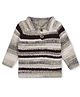 Windrop Solutions Full Sleeves Striped Crocheted Sweater - Multi Colour