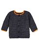 Windrop Solutions Full Sleeves Solid Crocheted Sweater - Grey