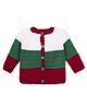 Windrop Solutions Full Sleeves Colour Blocked Crocheted Sweater - Multi Colour