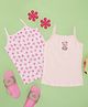 Pantaloons Junior Pack Of 2 Cotton Sleeveless Bows & Bear Printed Camisoles Multi Colour