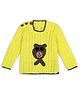 Windrop Solutions Full Sleeves Animal Embroidered Crocheted Sweater - Yellow
