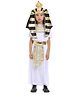 Little Surprise Box Half Sleeves Egypt King Costume With Headgear Neck Armour & Adjustable Belt - White