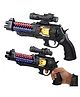 Toysire Electric Music Wheel gun for Kids with Sound and Light Three Tube Gun Toy Gun Girls and Boys with Flashing Toy Gun