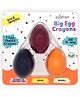 Azafran Big Egg Crayon - 3 Egg Shaped Washable Crayons