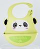 Panda Print Waterproof Silicon Bib  - Green