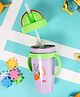 Nabhya Inner Steel Cartoon Print Water Bottle With Straw 360 ml Sipper Bottle for Kids (Purple)