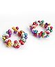 Aabacus Navratri Theme Ghunghri & Pearls Pair Of 2 Anklet Cum Bracelets - Multicolor