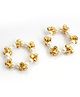 Aabacus Navratri Theme Ghunghroo & Pearls Detailed Pair of Anklet Cum Bracelets - Golden