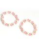 Aabacus Navratri Theme Crystals & Pearls detailed Pair Of Anklet Cum Bracelets - Light Pink