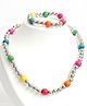 Aabacus Navratri Theme Oxodized Beads & Wooden Beads Detailed Set Of Necklace & Bracelet - Multicolor