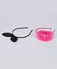 Tia Hair Accessories Set Of 2 Floral & Bunny Designed Hairbands - Black & Pink