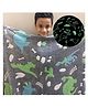 Famyo Kids Glow Blanket for Boys, 3-15 years Queen Size Blanket - Grey Dino