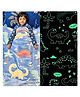 Famyo Kids Glow Blanket for Boys, 3-15 years Queen Size Blanket - Jurassic Blue Dino