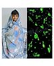 Famyo Kids Glow Blanket for Boys & Girls, 3-15 years Queen Size Blanket - Grey Rocket/Spaceship