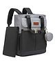 Chinmay Kids Large Capacity Mother Bag Diaper Backpack with Insulated Bottle Storage Diaper Bag  (Grey Black)