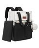 Chinmay Kids Large Capacity Mother Bag Diaper Backpack with Insulated Bottle Storage Diaper Bag  (White Black)