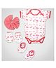 1st Step Baby Gift Set Pack of 4 (Bodysuit, Wash Cloth, A Pair of Booties, A Pair of Mittens)