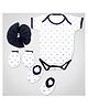 1st Step Baby Gift Set Pack of 4 (Bodysuit, Wash Cloth, A Pair of Booties, A Pair of Mittens)